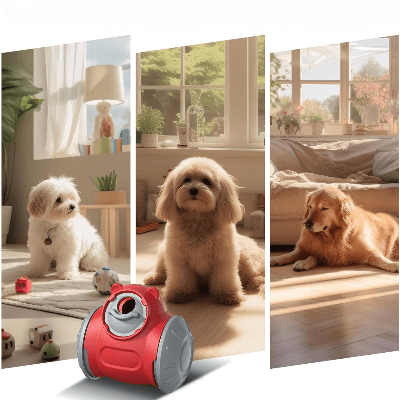 Distributeur de Croquettes pour Chien - BrainChase™ - Rouge - Carrefour chien